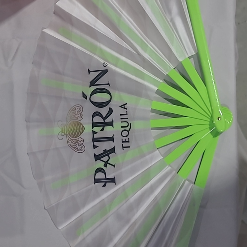 5 OVERSIZED Patron Tequila NEW Silk Fans